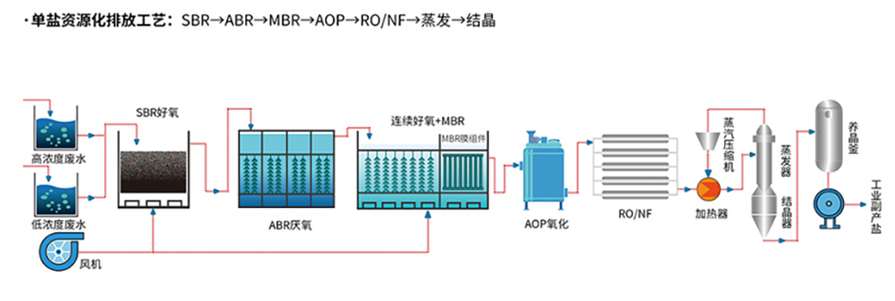 单盐资源化排放工艺